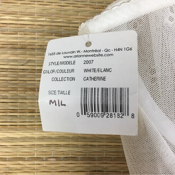 ARIANNE LINGERIE NWT CATHERINE COLLECTION SOFT CUP BODYSUIT IN WHITE Size M / L - Picture 6 of 11